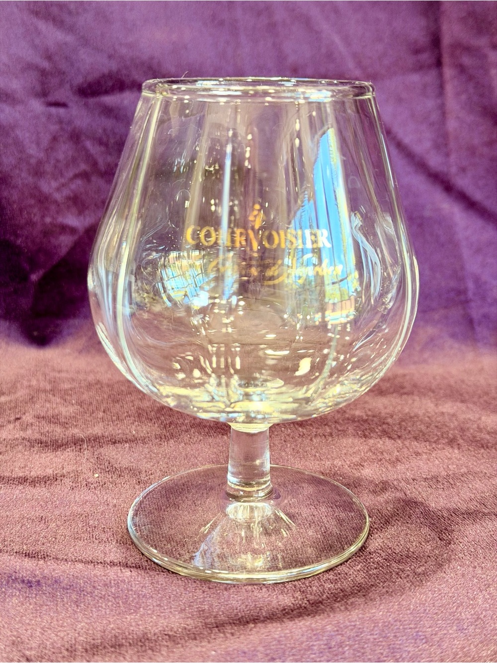 Vintage Courvoisier Le Cognac de Napoleon Ribbed Brandy Snifters - Set of 2